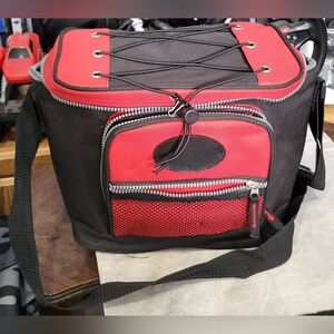 Logomark Insulated Lunch Cooler Bag Soft Red Black